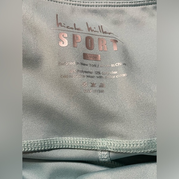 NICOLE MILLER SPORT LEGGINGS WOMEN BLUE ANKLE LENGTH POCKET-WORKOUT SIZE LARGE - Picture 9 of 13